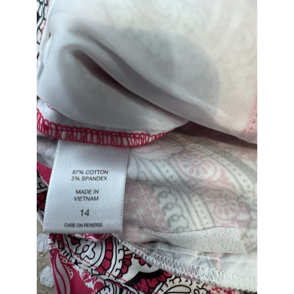 New York & Company Shorts Womens Size 14 Pink Black & White - Picture 7 of 9